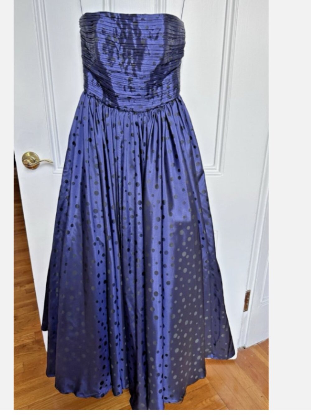 OZGUR MASUR Istanbul Purple and Black Polka Dot Ball Gown Size 38 (US 4) Tulle